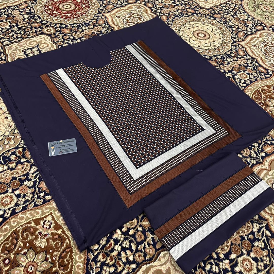 Custom Tailored Navy Blue Afghan Men's Clothes - Made to Order