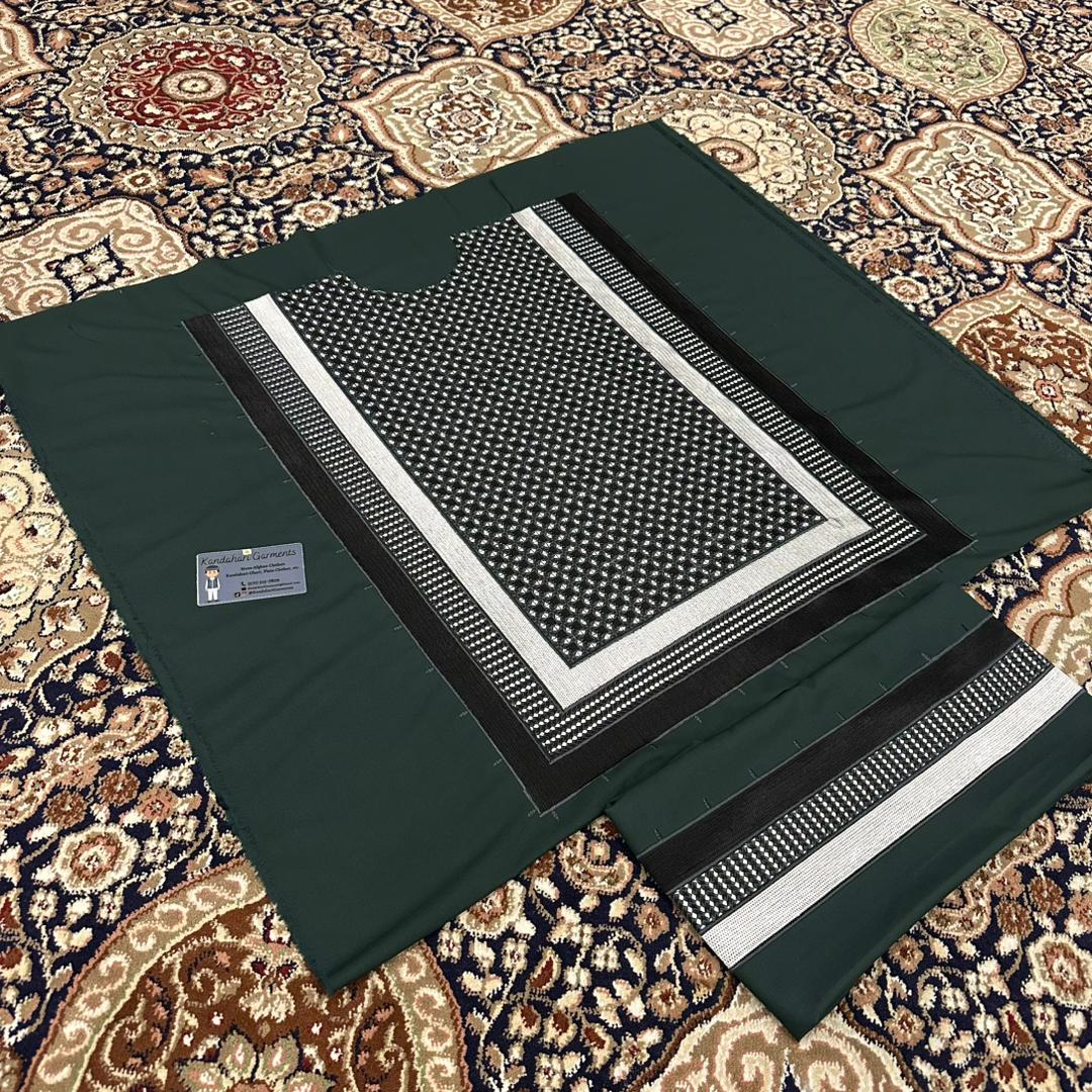 Custom Tailored Dark Green Afghan Men's Clothes - Made to Order