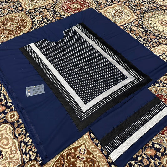 Custom Tailored Dark Blue Afghan Men's Clothes - Made to Order